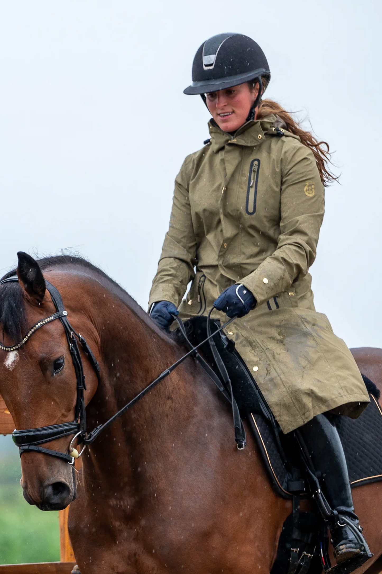 Long riding jacket Leveza Tofino Khaki