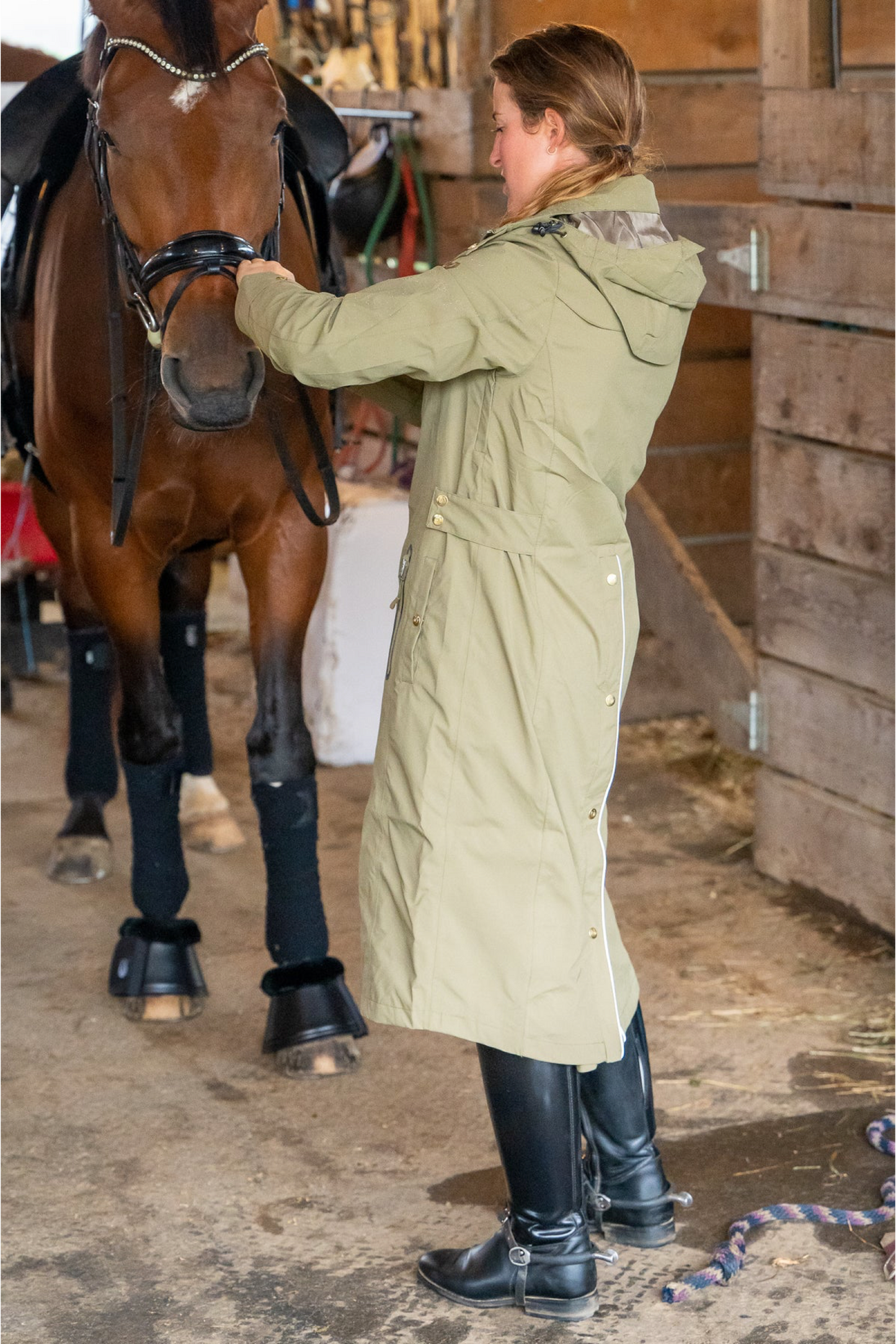 Long riding jacket Leveza Tofino Khaki