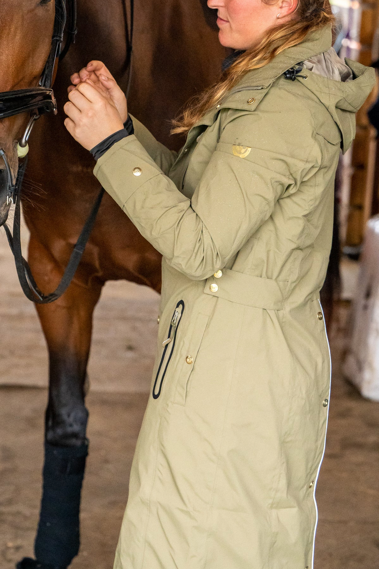 Long riding jacket Leveza Tofino Khaki