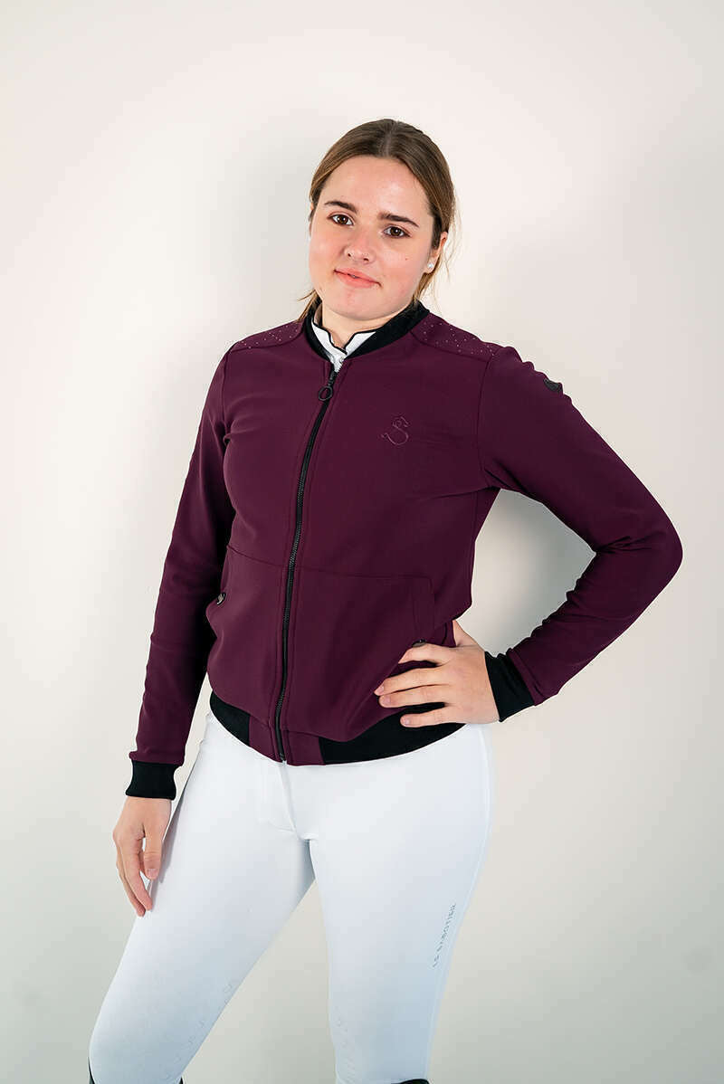 Sweat SIXTINE Aubergine le Sabotier