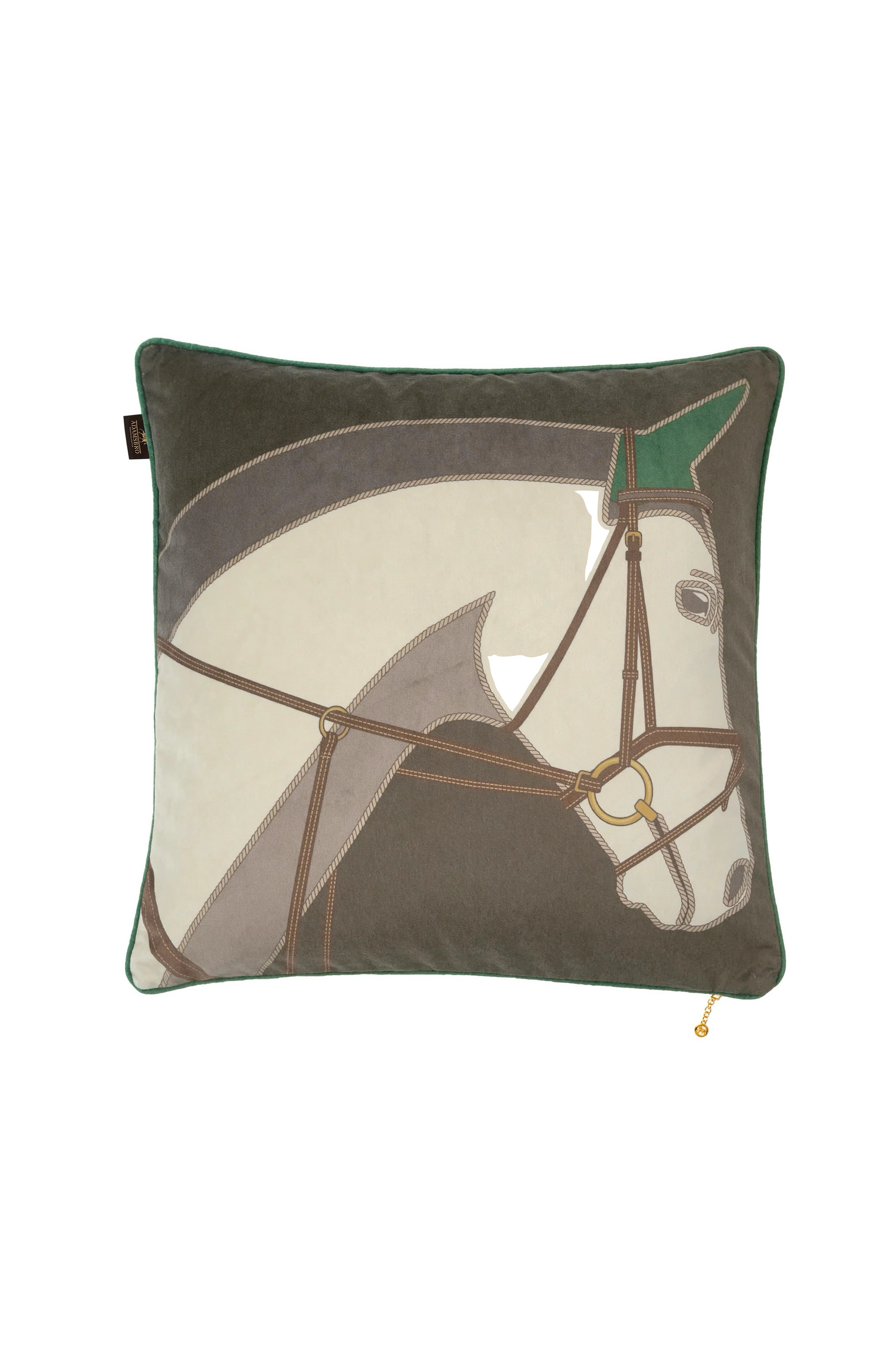 Coussin Cheval Olive Adamsbro