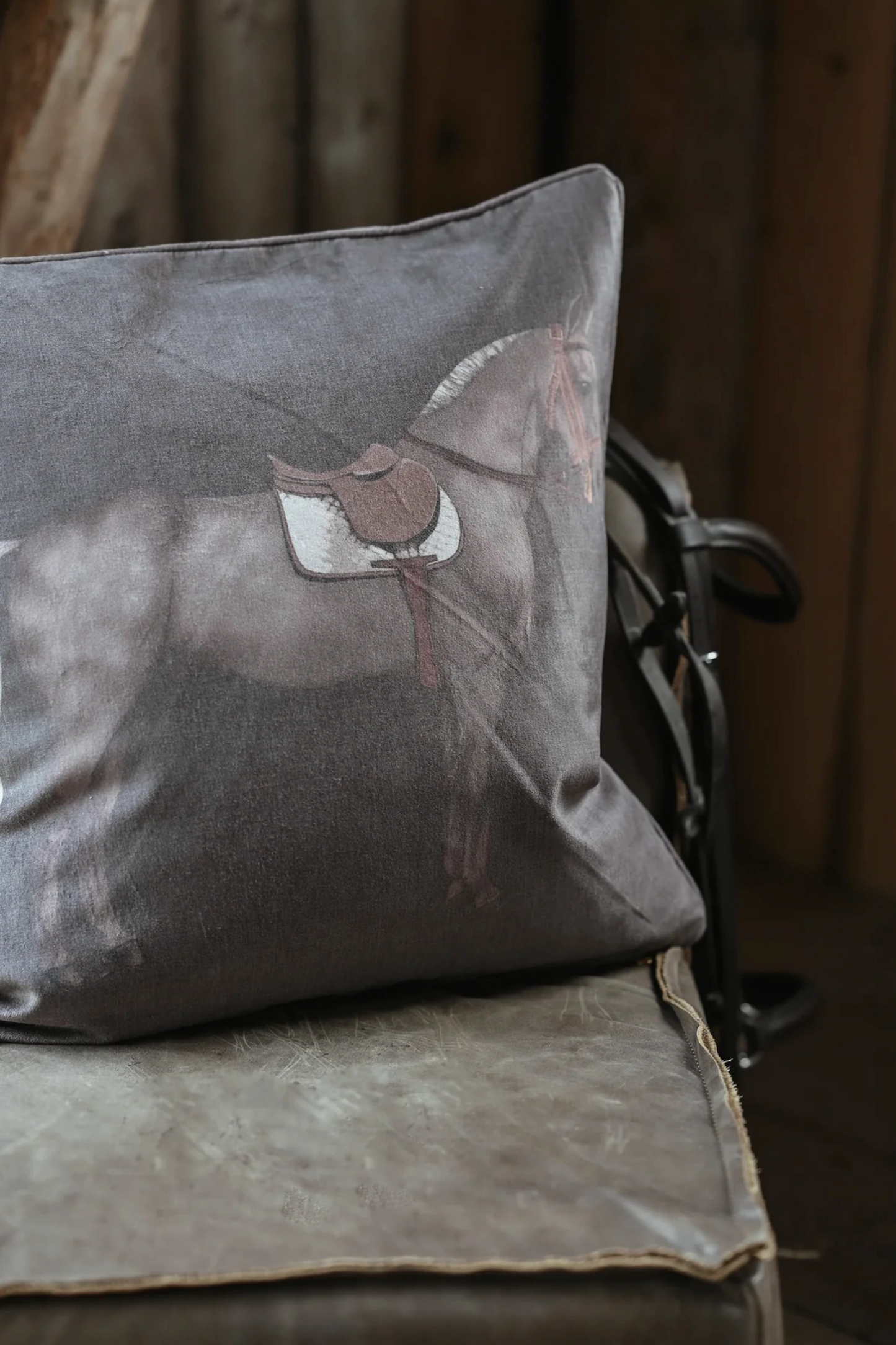 Adamsbro Brown Painted Horse Cushion