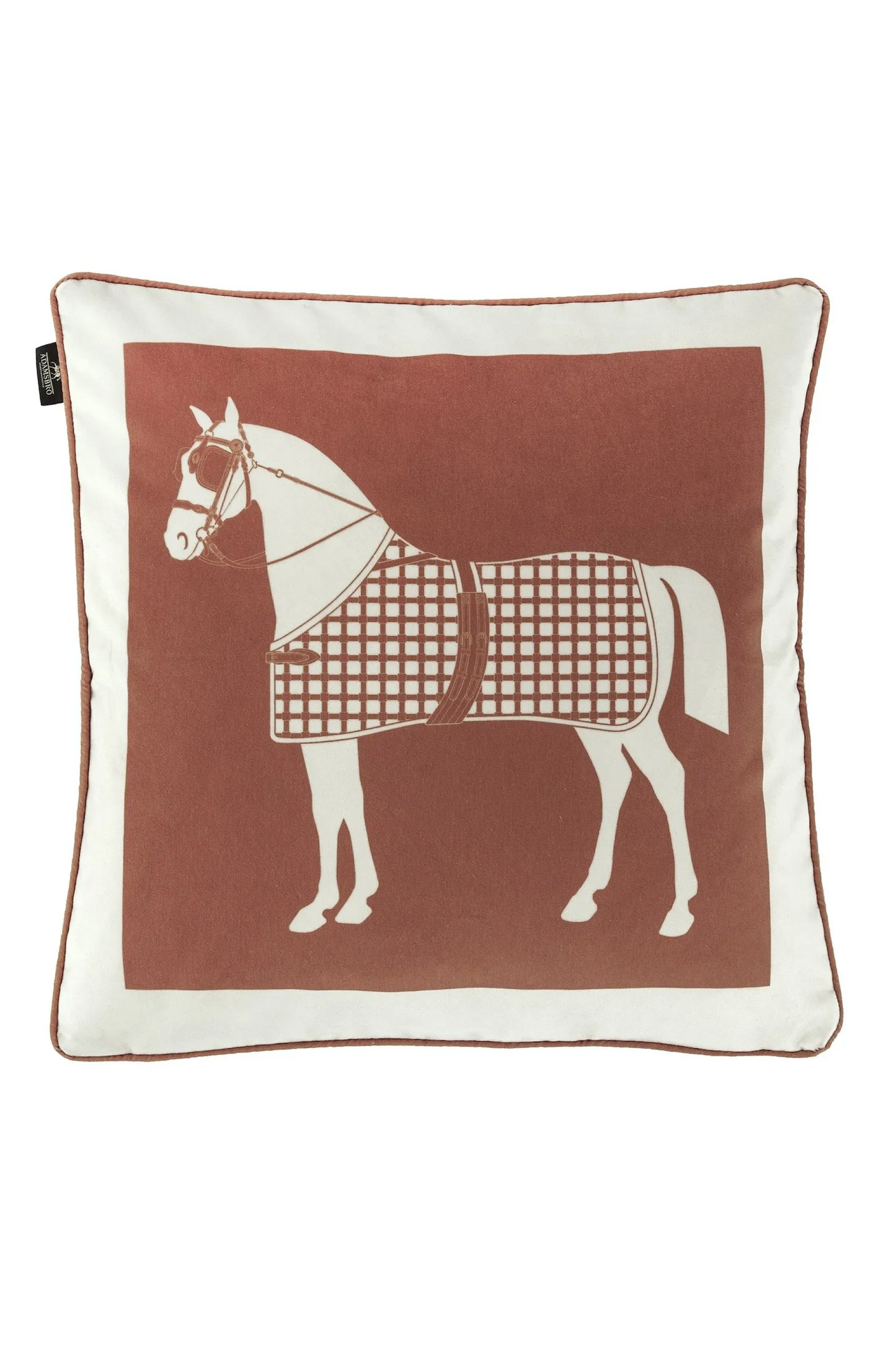 Classic horse cushion orange Adamsbro