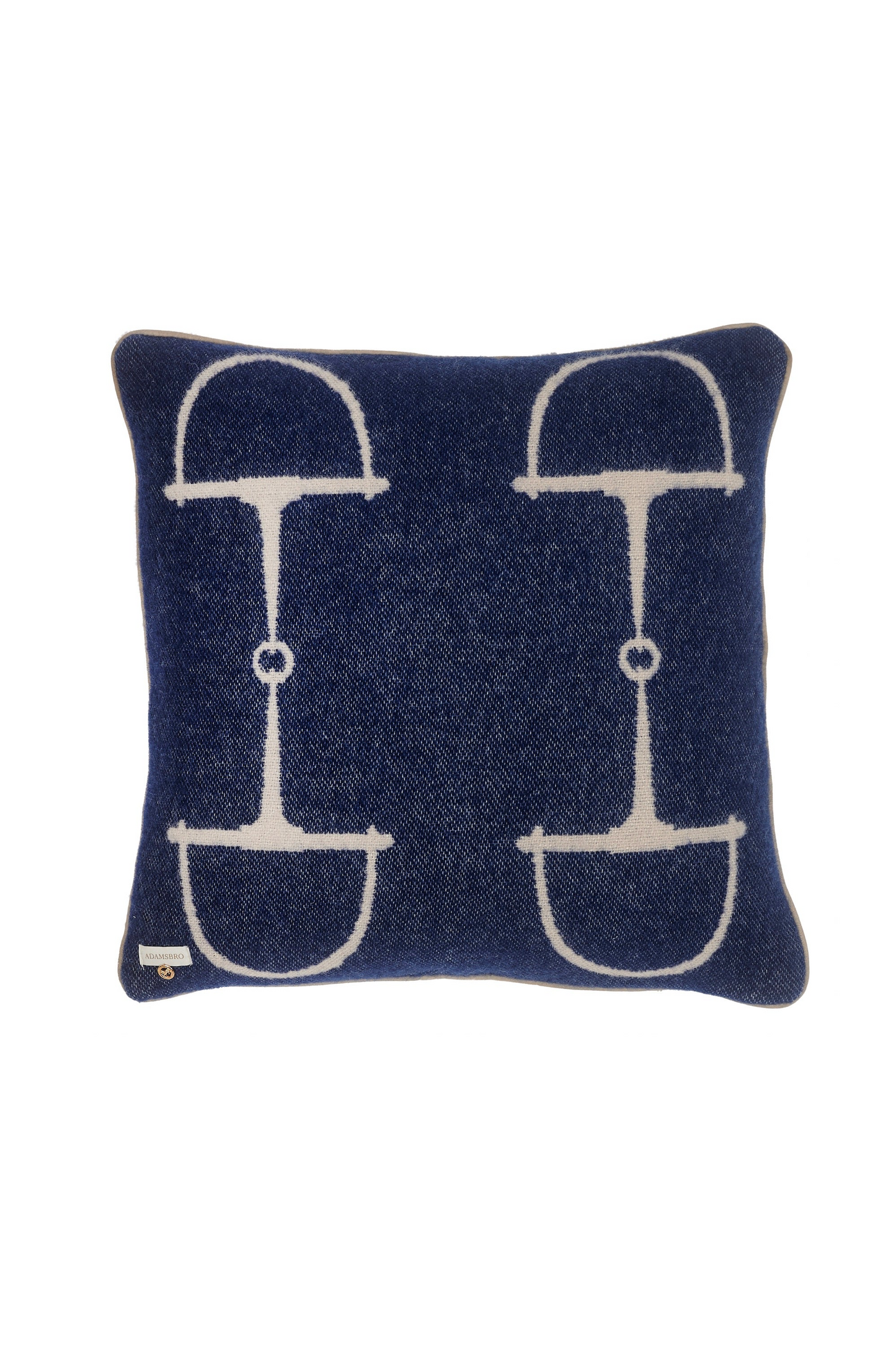 Adamsbro navy classic horsebit cushion