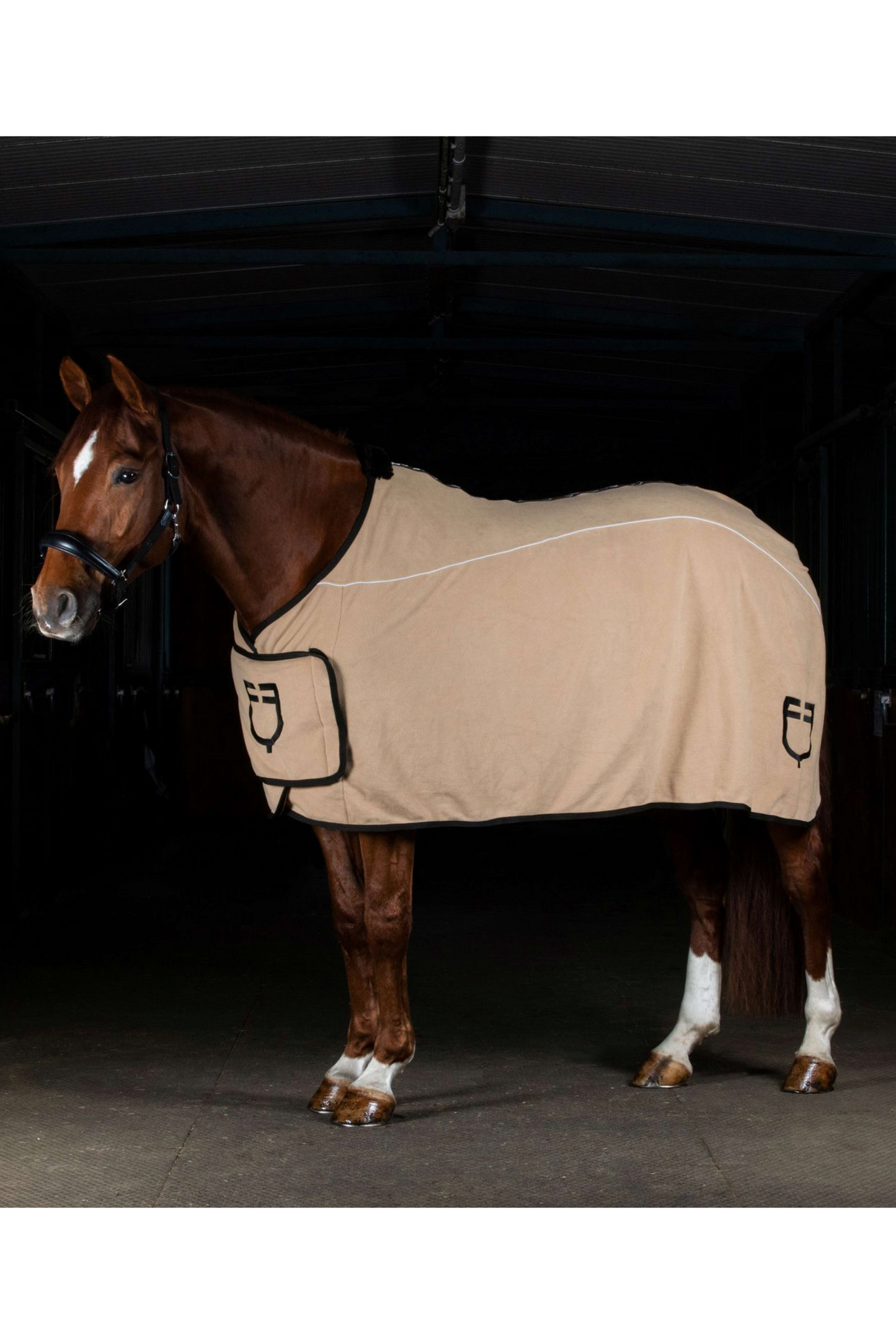 Couverture polaire équestre beige Equestro