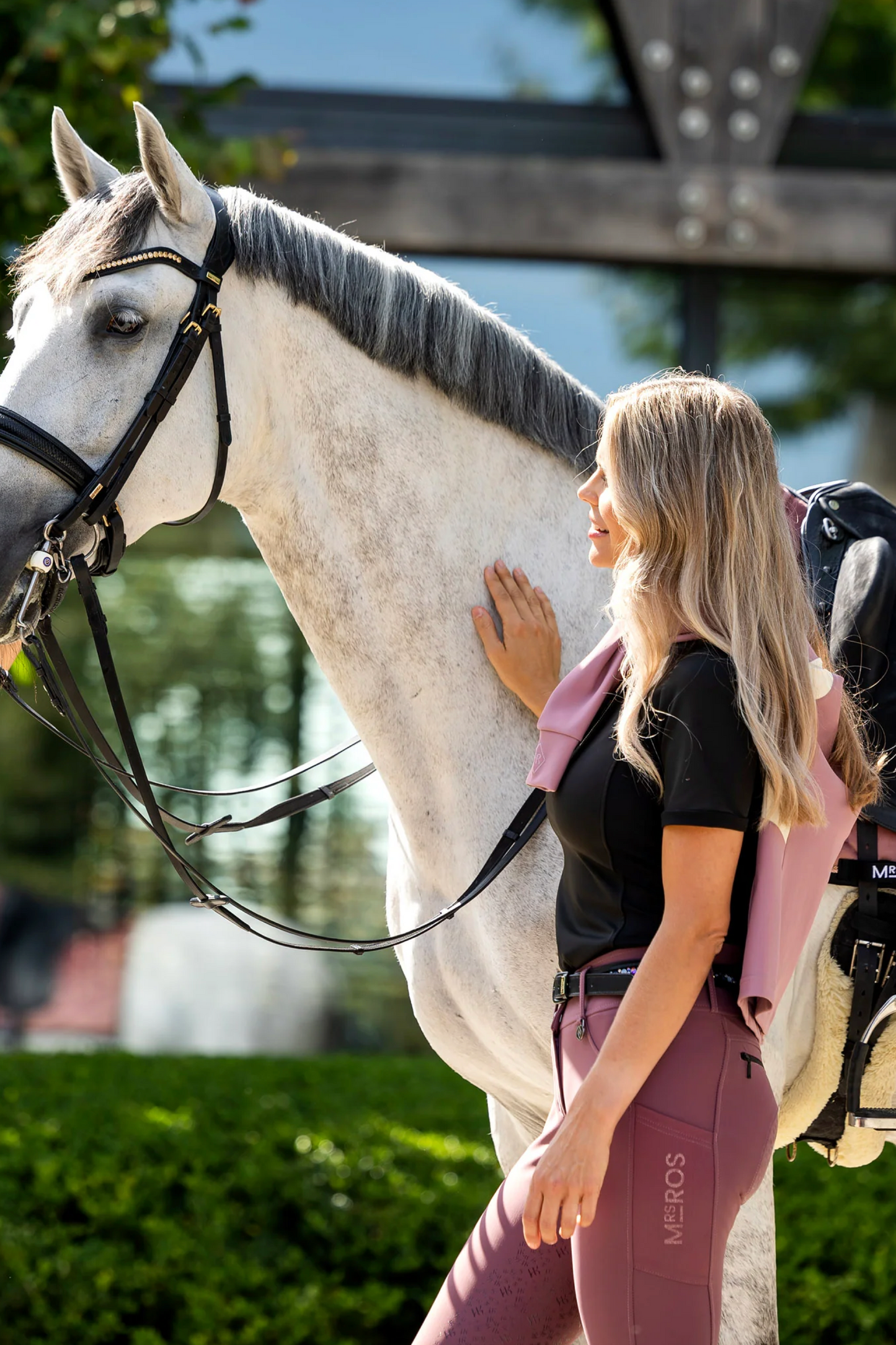 Legging d'équitation rose foncé femme Mrs Ros Amsterdam