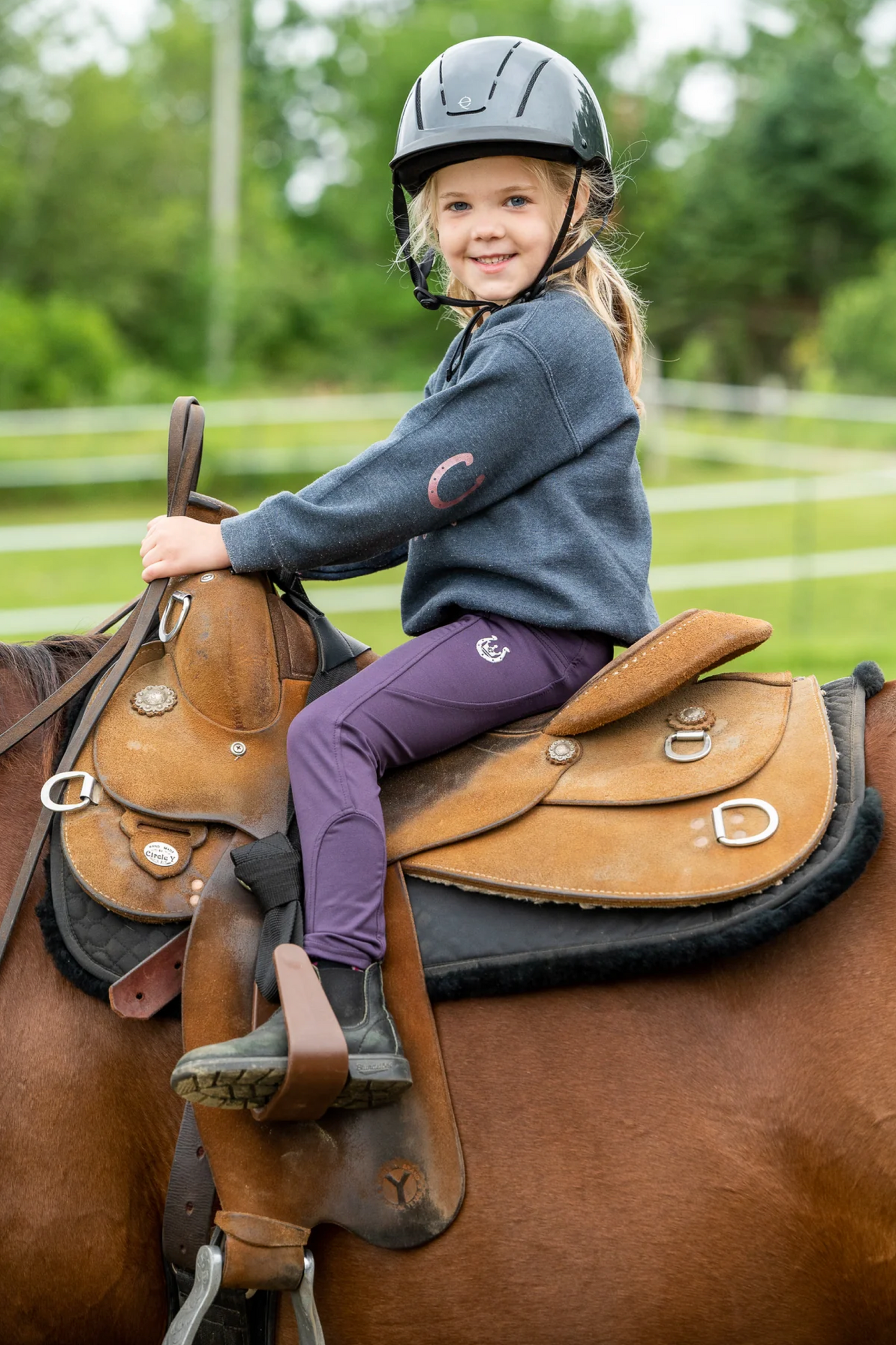 Legging enfant Leveza Plum mauve