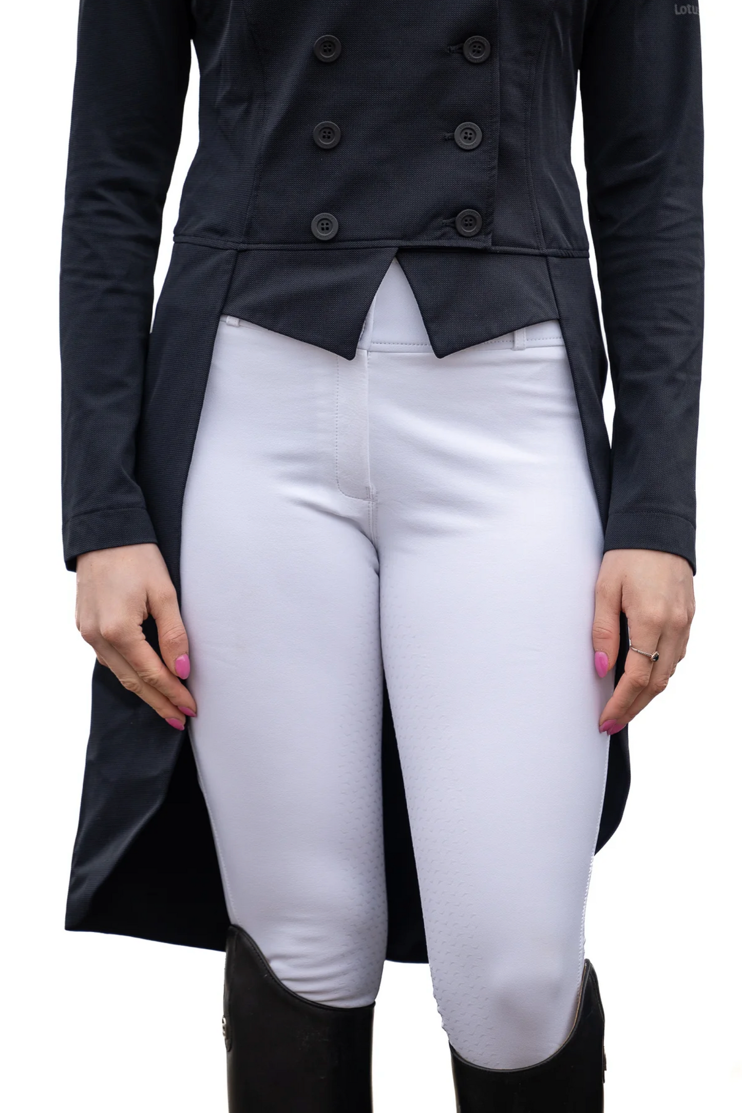 Pantalon compétition équitation blanc femme Leveza Brittany