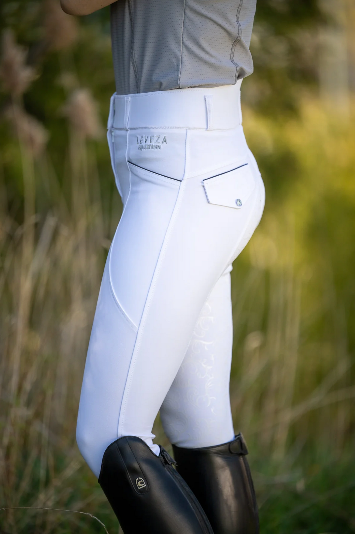 Pantalon compétition équitation blanc femme Leveza Dalhousie