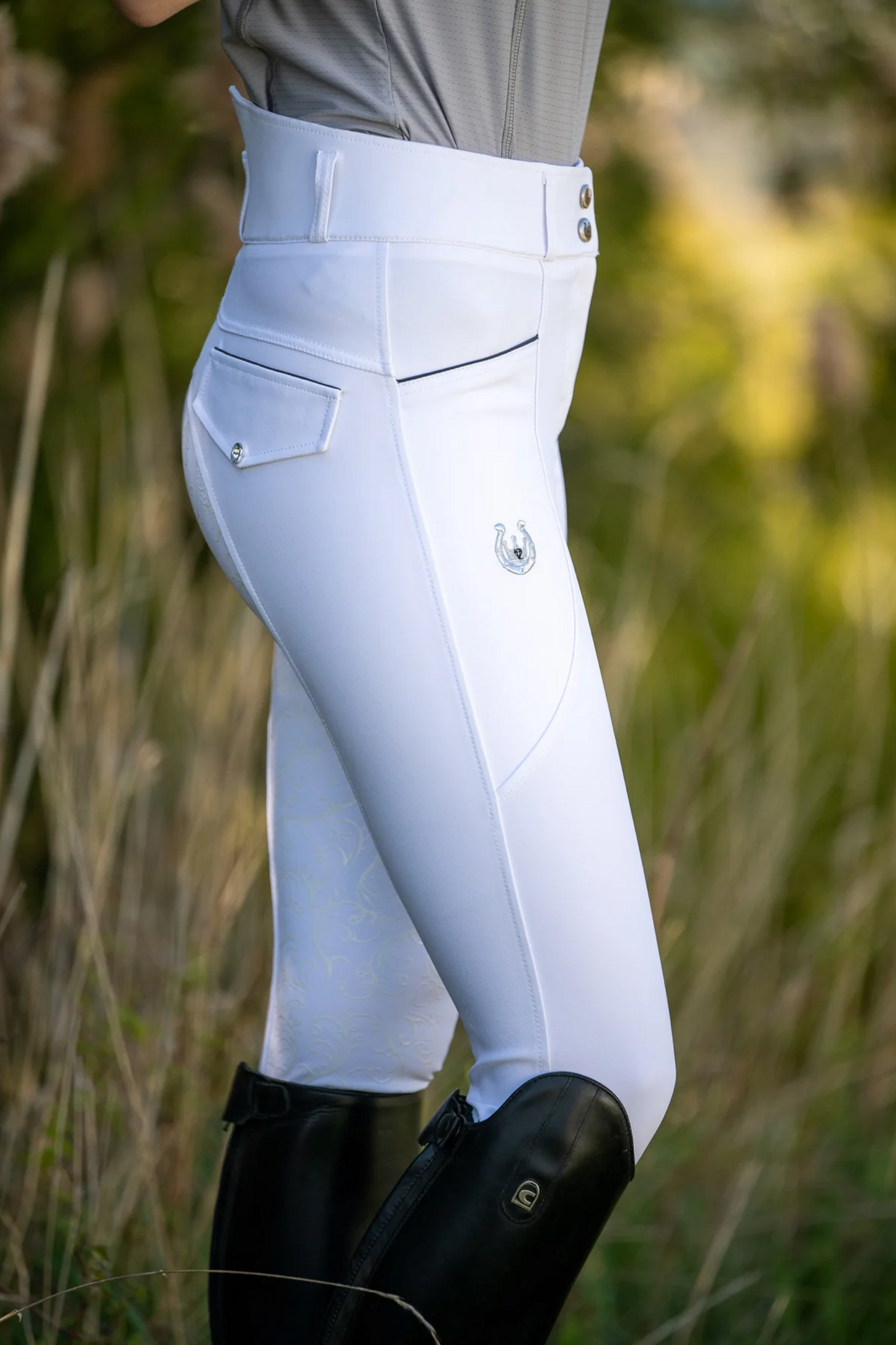 Pantalon compétition équitation blanc femme Leveza Dalhousie