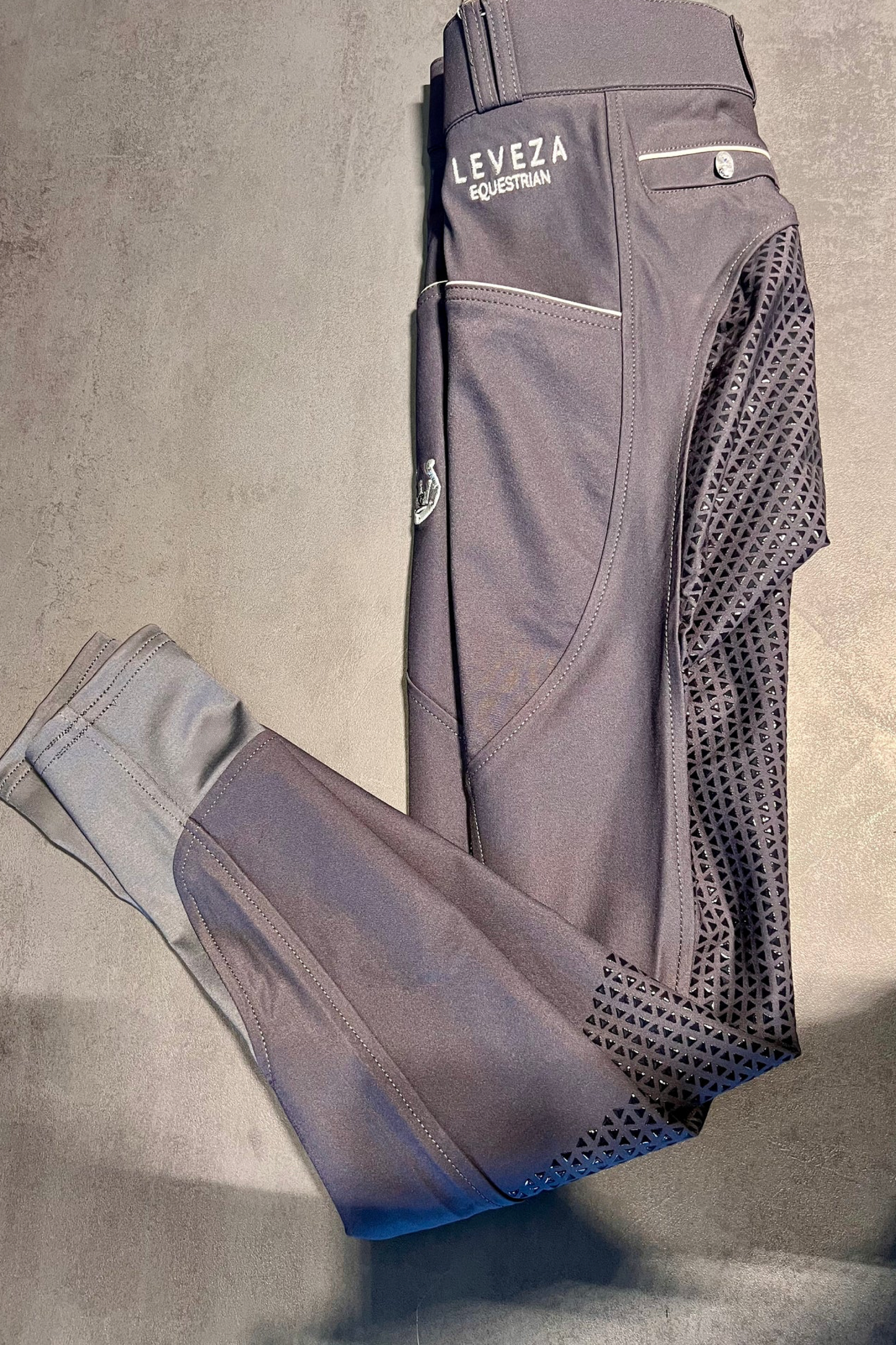 Leveza Kyoto Full Grip Damen-Reithose in Grau