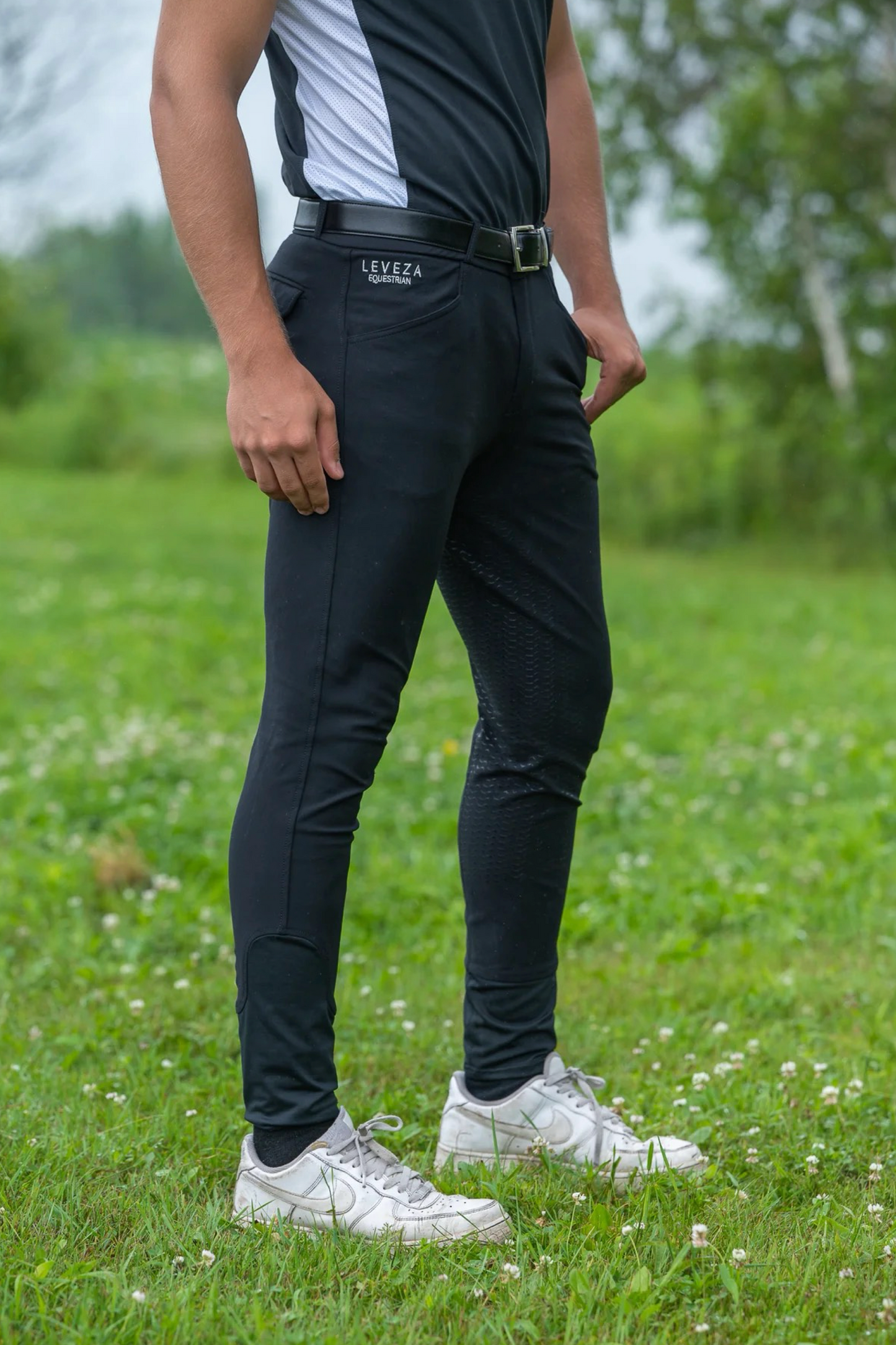 Pantalon équitation noir Leveza homme