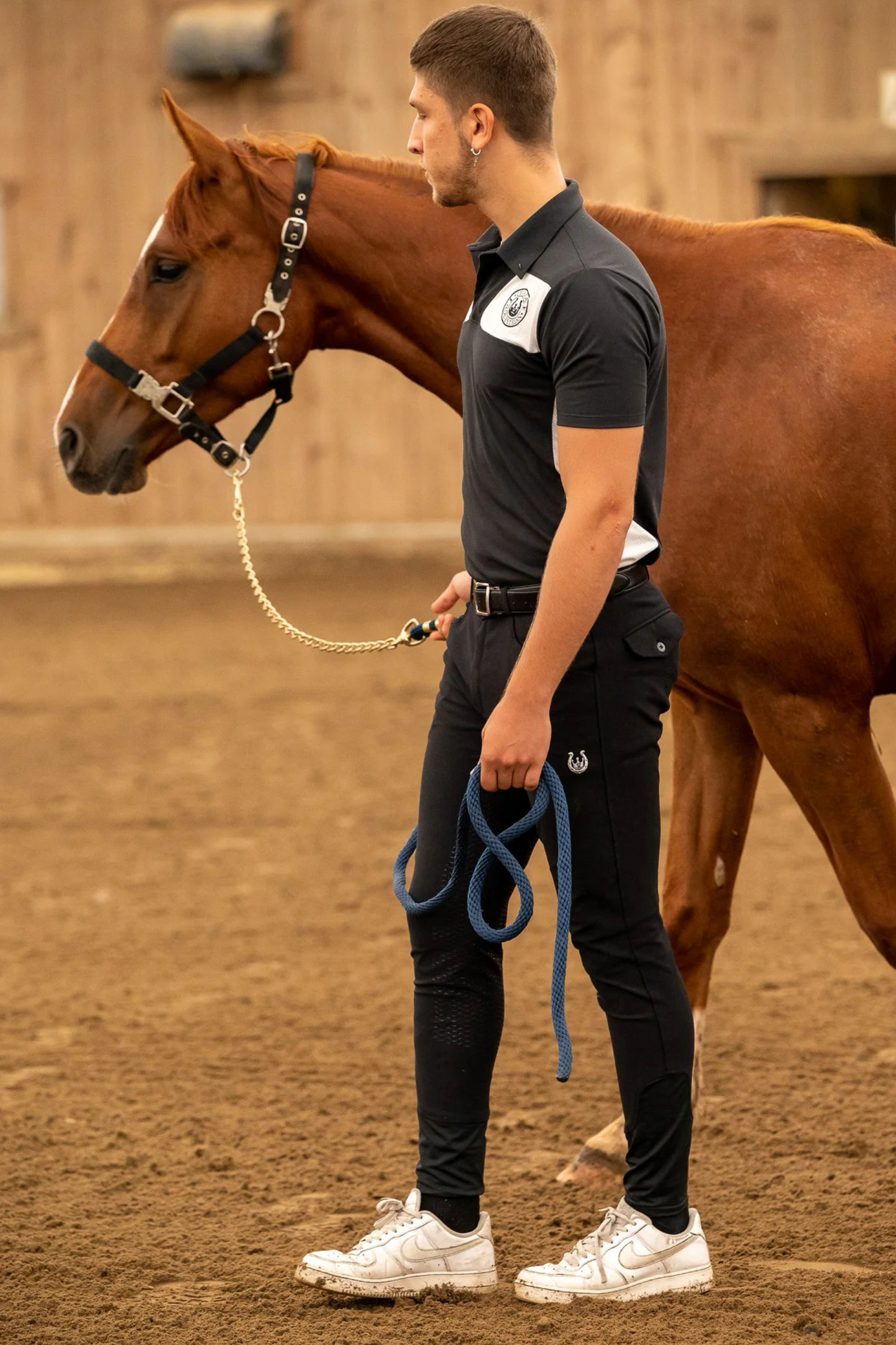 Pantalon équitation noir Leveza homme