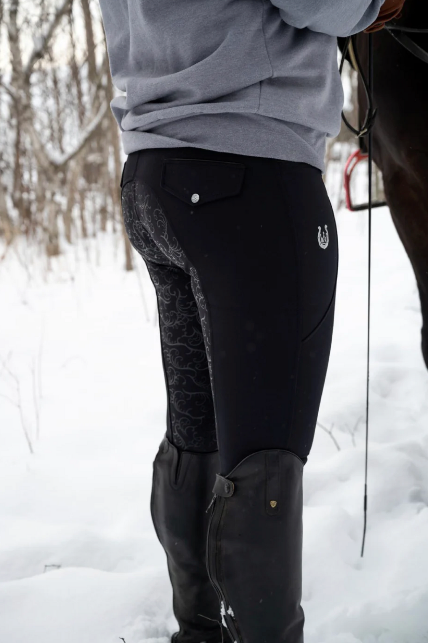 Pantalon équitation noir femme Leveza Dalhousie