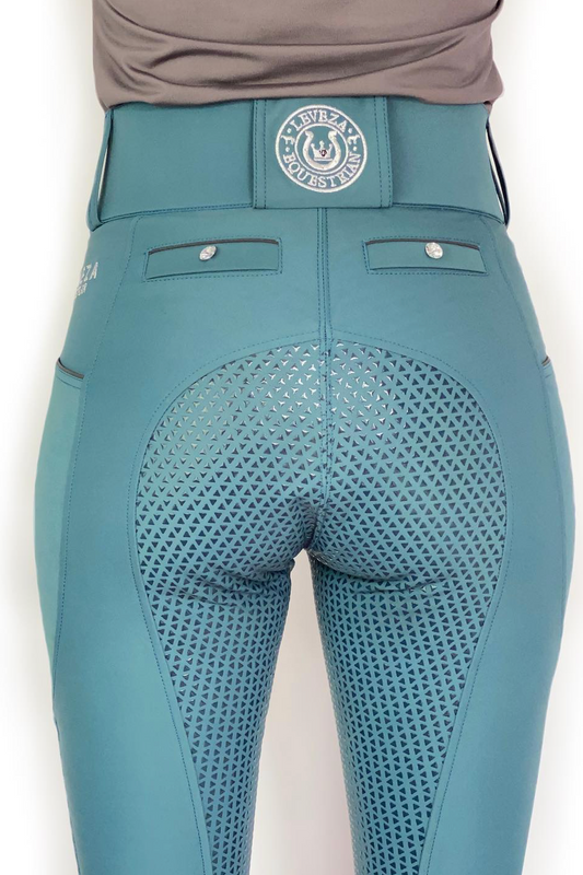 Pantalon équitation turquoise femme Leveza Tokyo