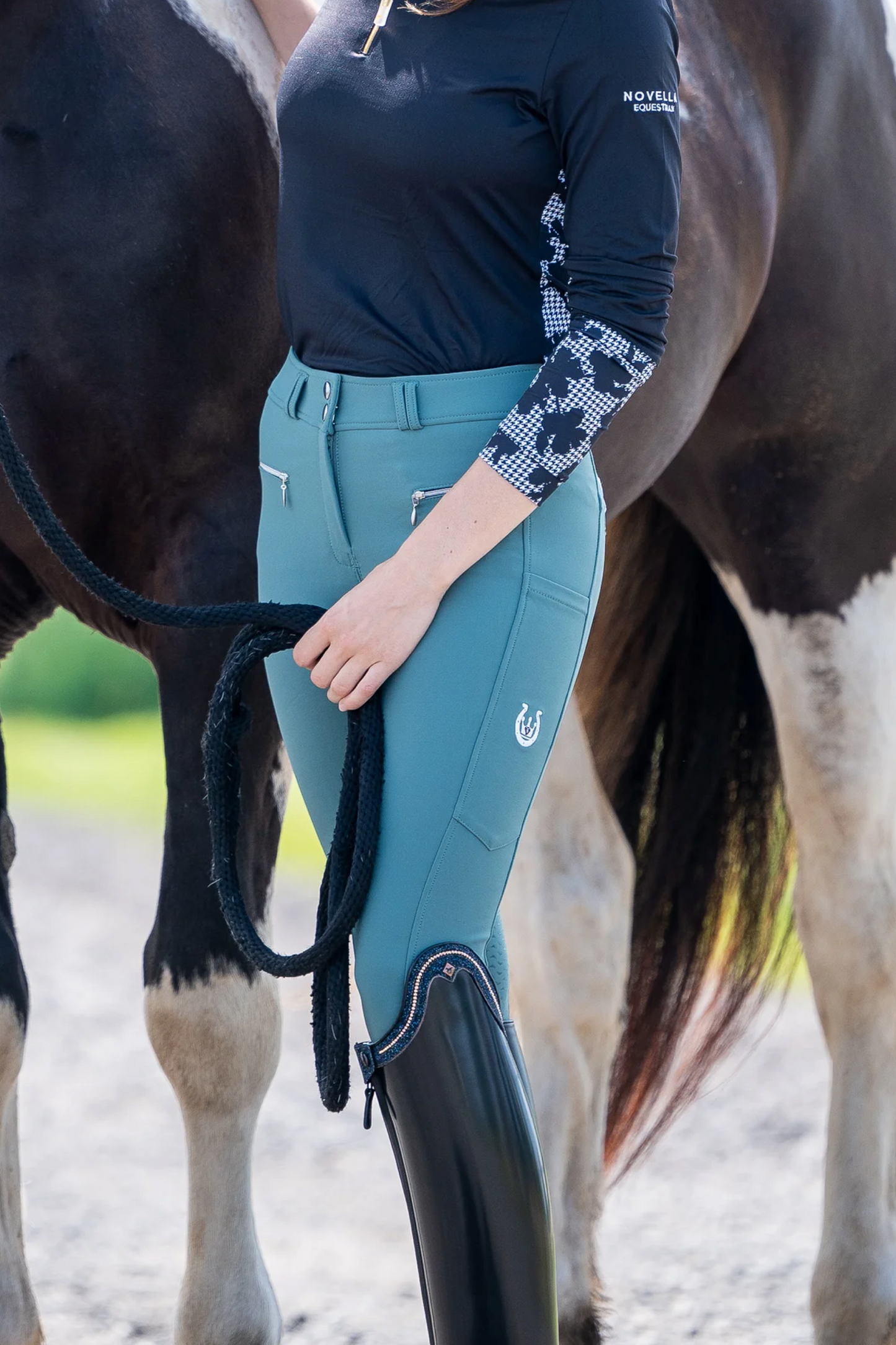 Pantalon équitation vert femme Leveza Nefertiti