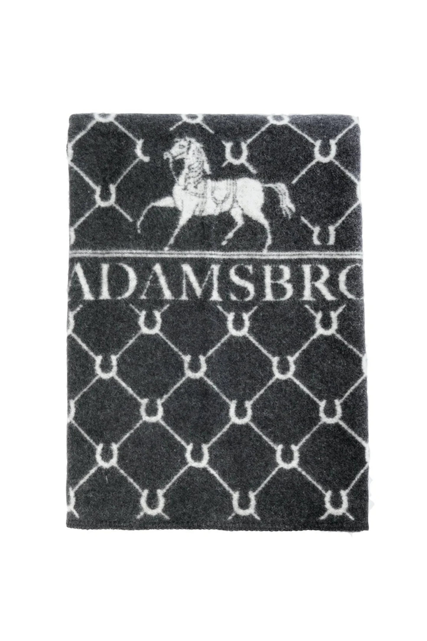 Plaid Merino throw noir Adamsbro