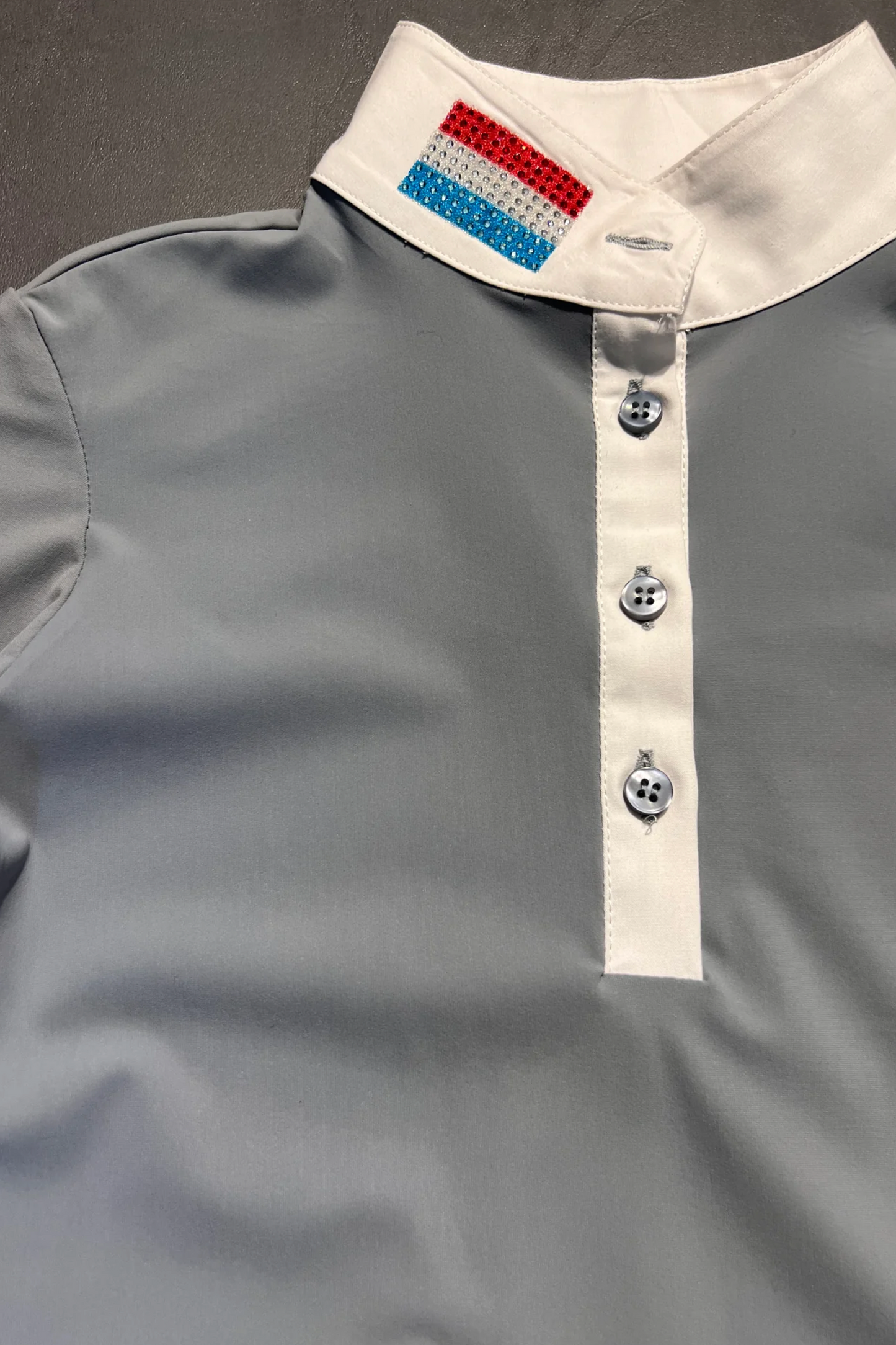 Langärmliges Wettkampf-Poloshirt für Damen von Aviar, grau, LUXEMBURG