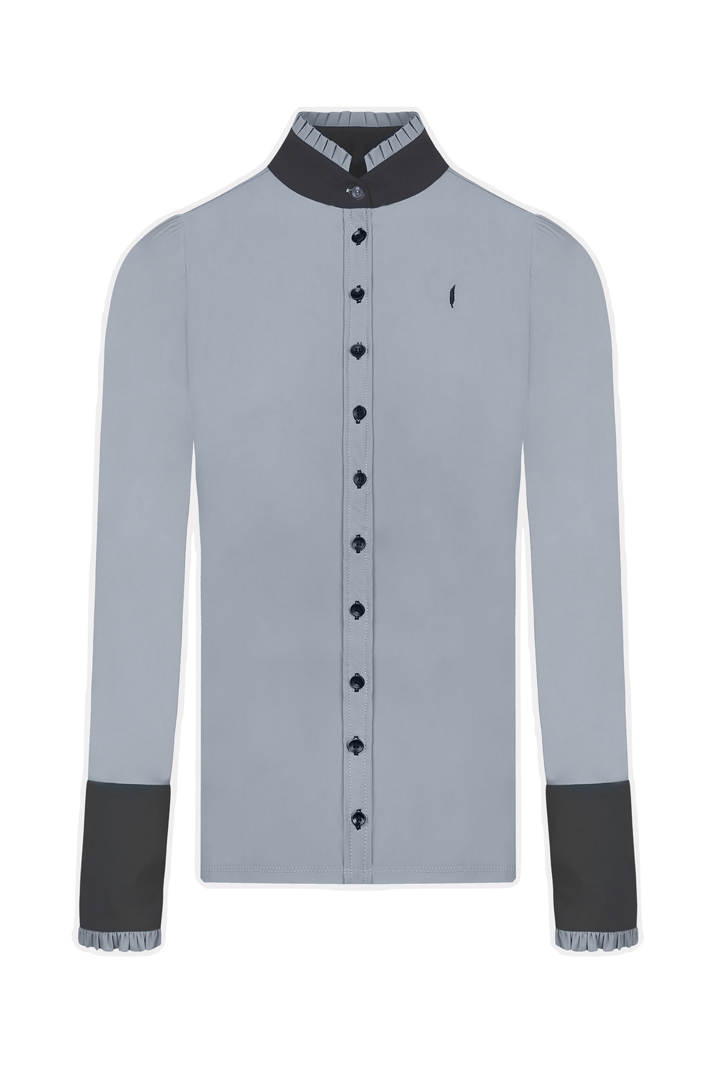 Polo manche longues femme Aviar gris Chique