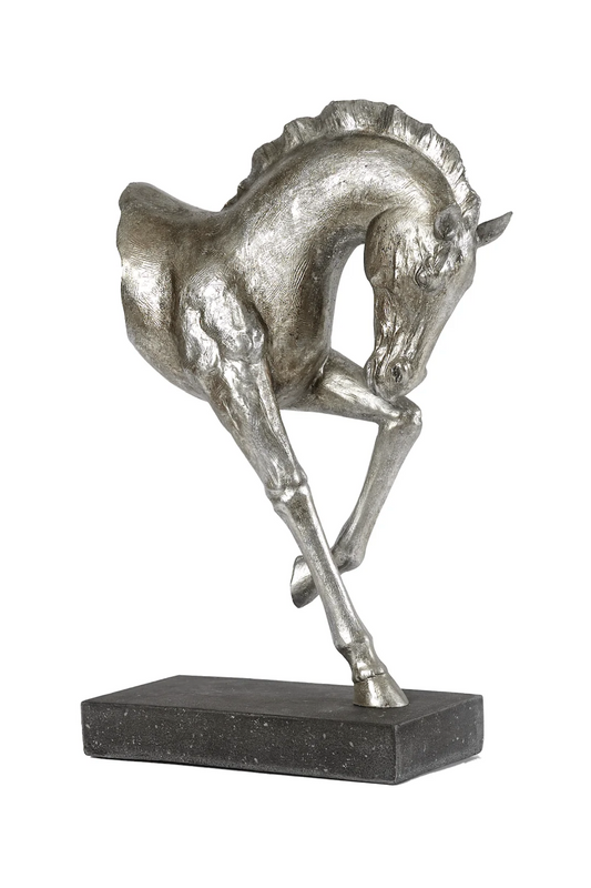 Sculpture de cheval Marengo silver Adamsbro