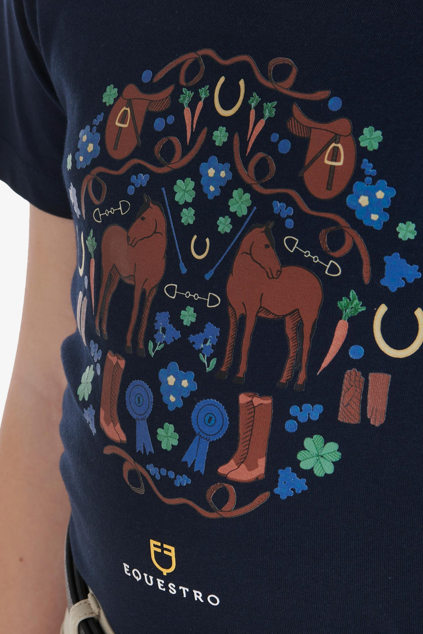 T-shirt enfant Equestro marine
