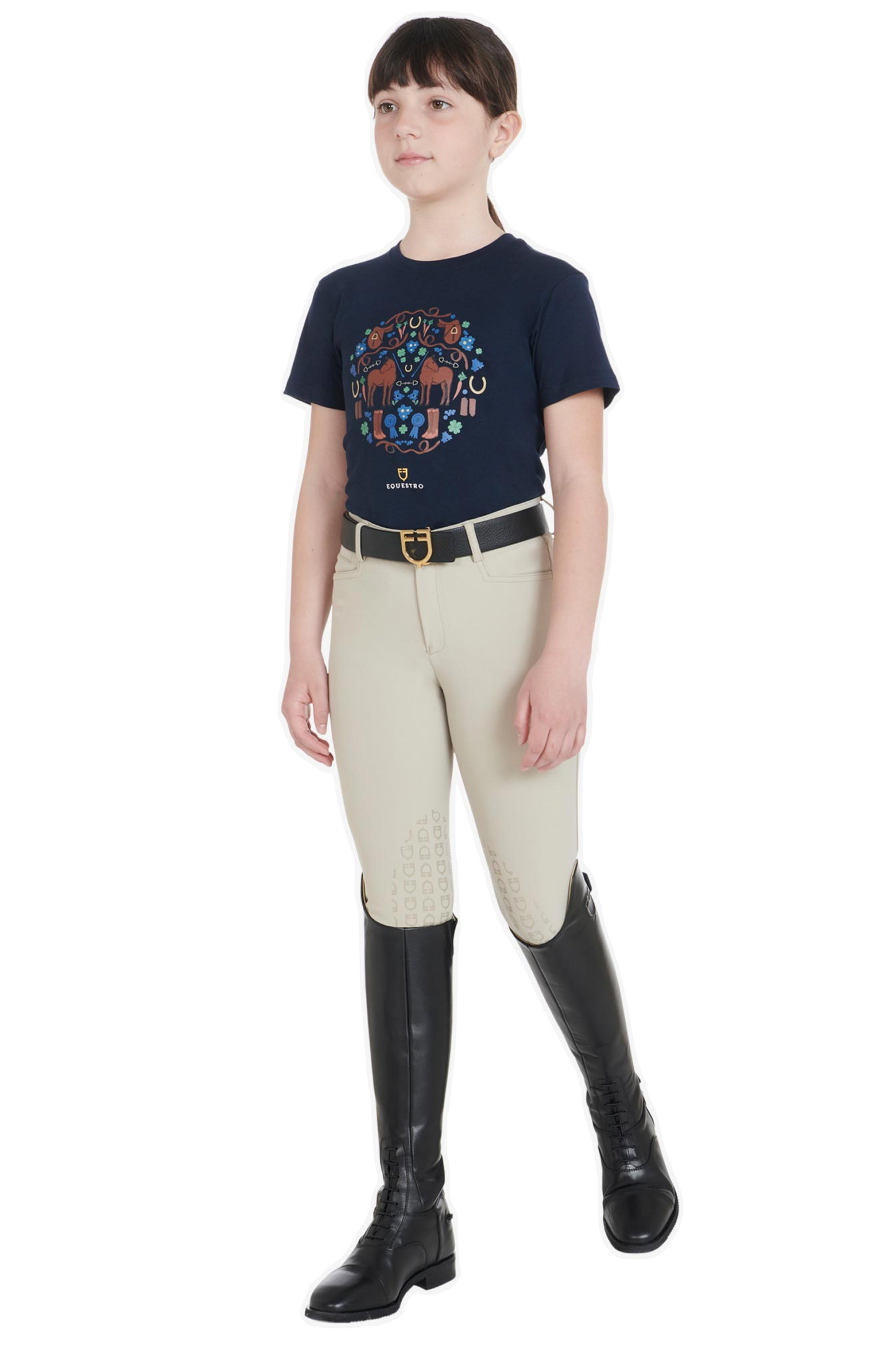 T-shirt enfant Equestro marine