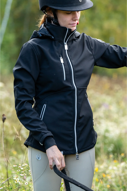 Veste équitation Softshell Leveza Bromont noire