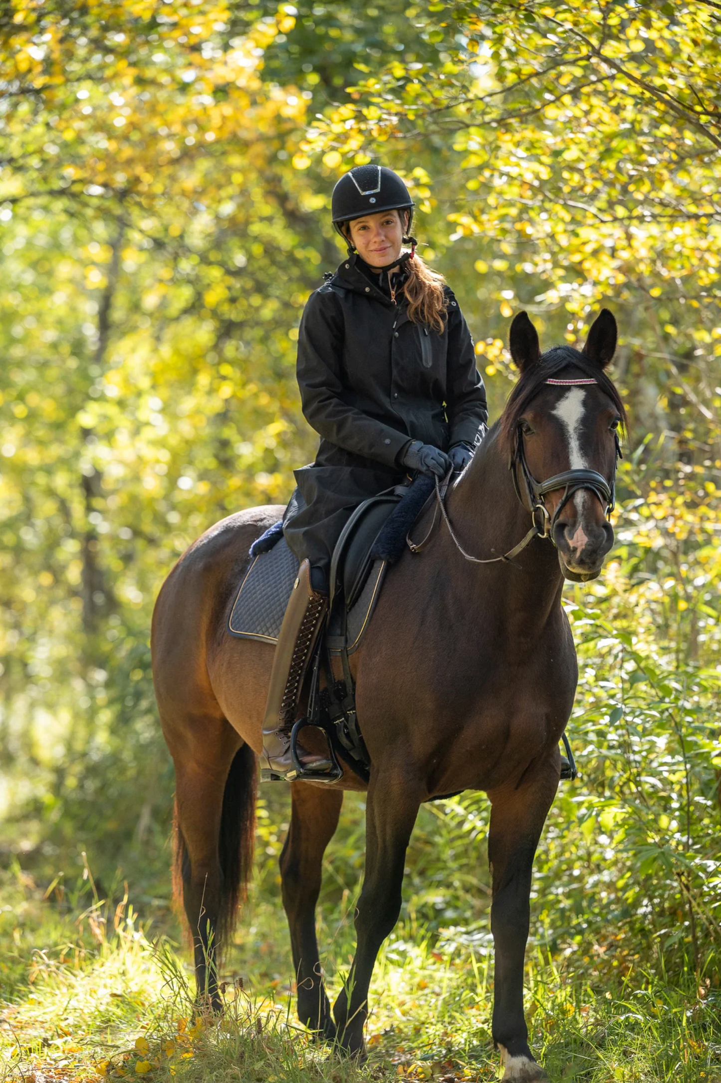 Veste longue équitation Leveza Tofino noire