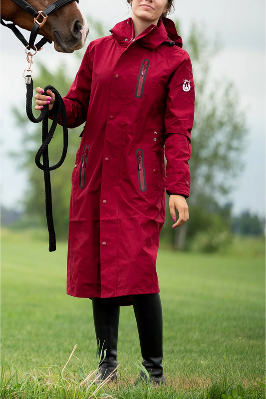 Veste longue équitation Leveza Tofino rouge